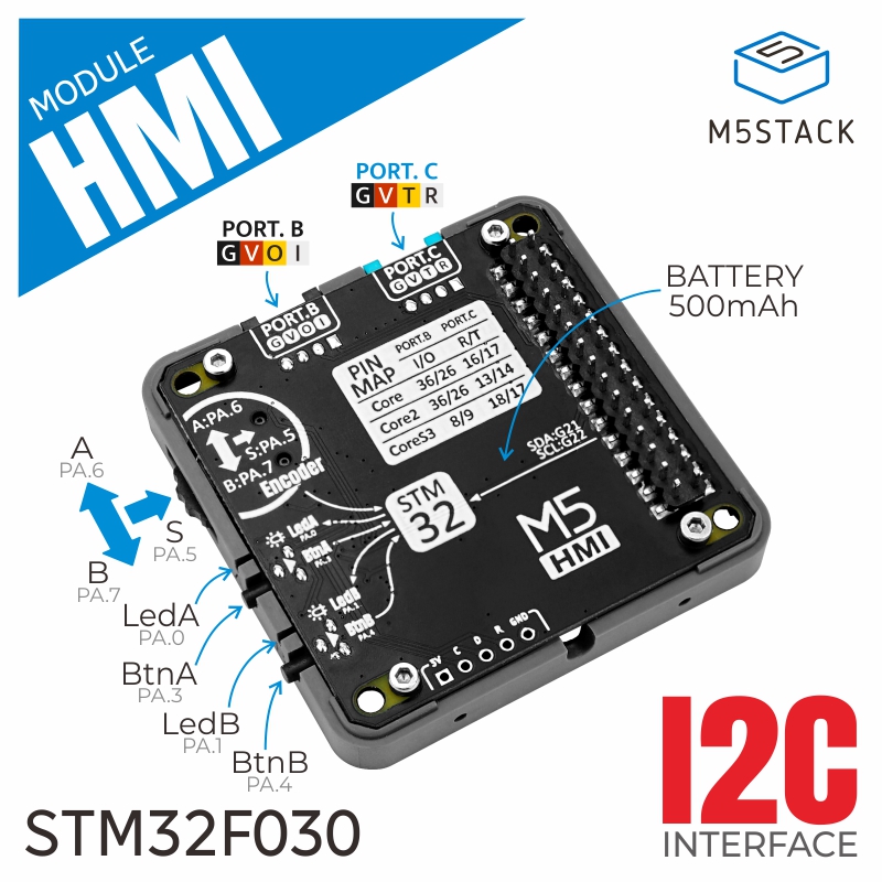 M5Stack Core2 - Odule avec codeur et batterie de