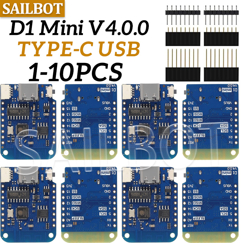 Wemos D1 Mini - 1-10 pièces WeMos D1 Mini ESP8266