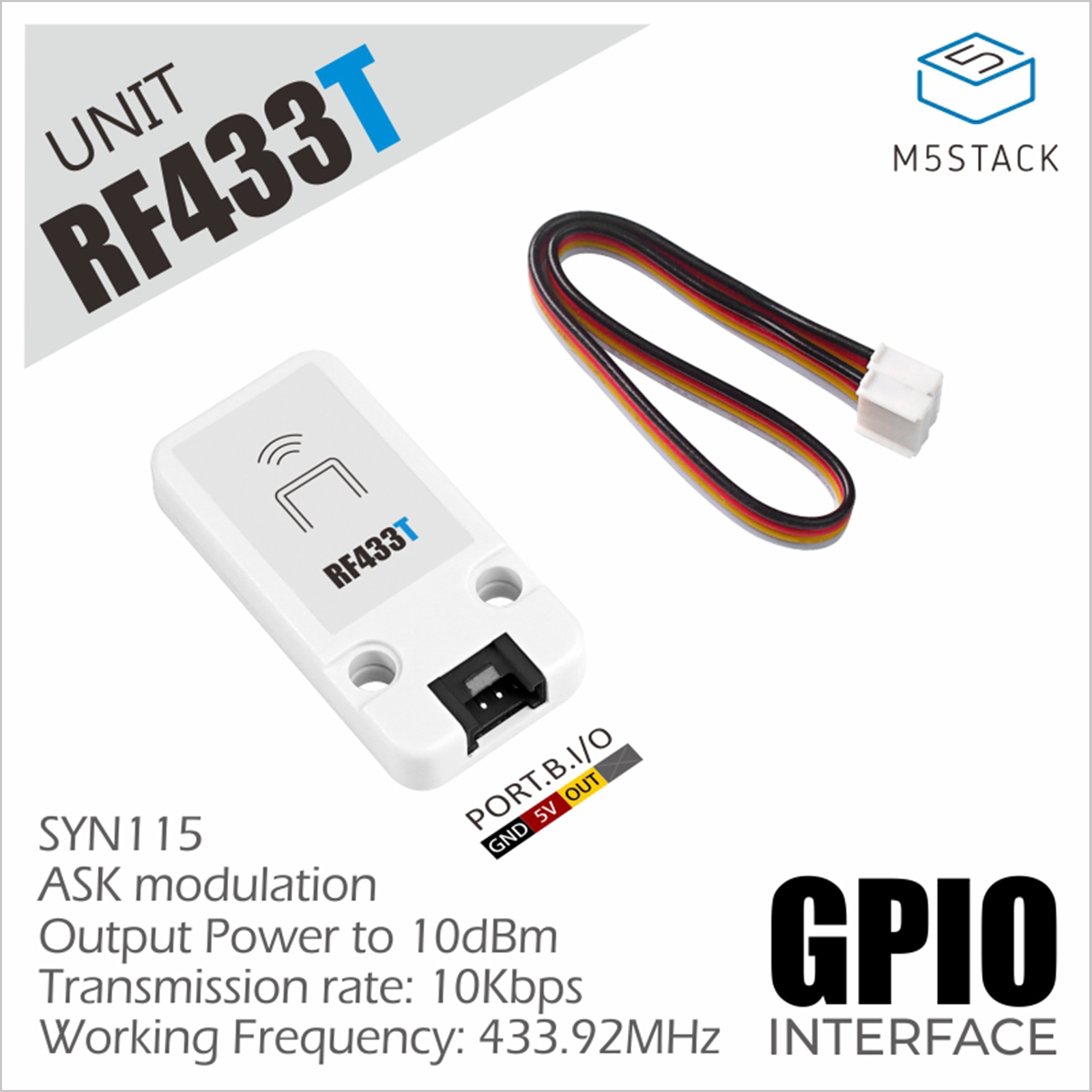 M5Stack - Transmetteur RF officiel M5Stack 433 MHz
